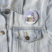 Badge Rond 5 Cm Maison-Souris Designs® - goupilles (En situation)