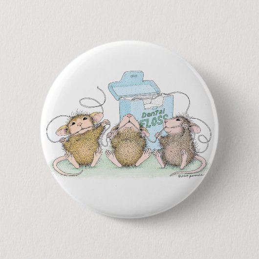 Badge Rond 5 Cm Maison-Souris Designs® - goupilles (Devant)