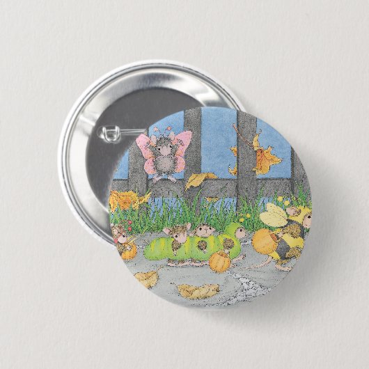 Badge Rond 5 Cm Maison-Souris Designs® - goupilles (Devant & derrière)
