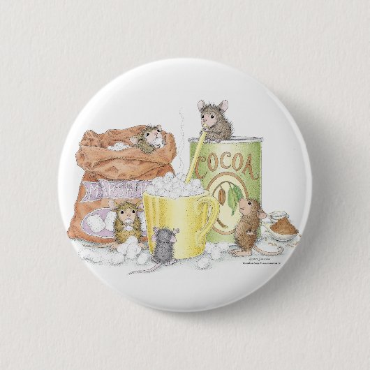 Badge Rond 5 Cm Maison-Souris Designs® - goupilles (Devant)