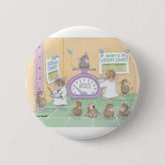 Badge Rond 5 Cm Maison-Souris Designs® - goupilles (Devant)