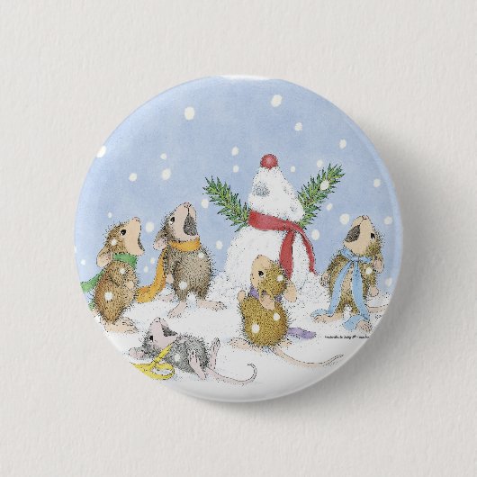 Badge Rond 5 Cm Maison-Souris Designs® - goupilles (Devant)