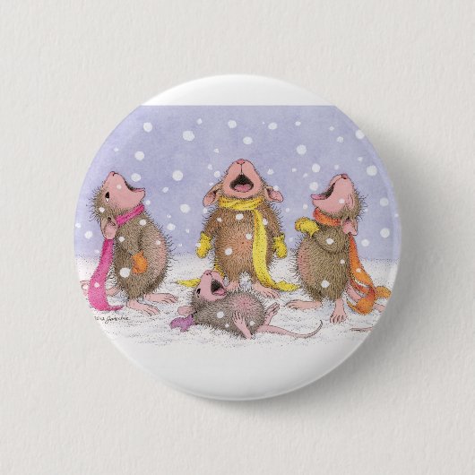 Badge Rond 5 Cm Maison-Souris Designs® - goupilles (Devant)