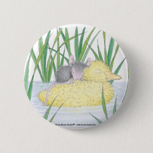 Badge Rond 5 Cm Maison-Souris Designs® - goupilles (Devant)
