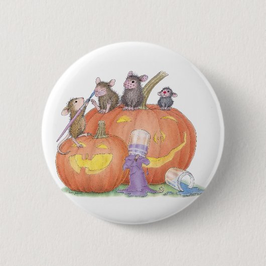 Badge Rond 5 Cm Maison-Souris Designs® - goupilles (Devant)