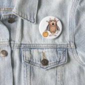 Badge Rond 5 Cm Maison-Souris Designs® - goupilles (En situation)