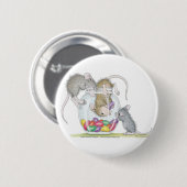 Badge Rond 5 Cm Maison-Souris Designs® - goupilles (Devant & derrière)