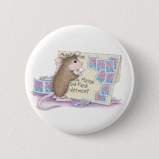 Badge Rond 5 Cm Maison-Souris Designs® - goupilles (Devant)