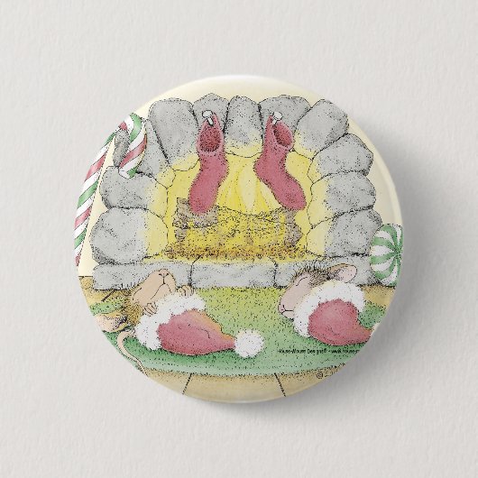 Badge Rond 5 Cm Maison-Souris Designs® - goupilles (Devant)