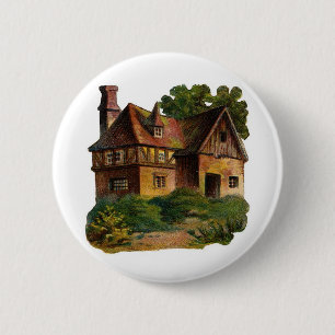 Badge Rond 5 Cm Maison victorienne
