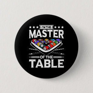 Badge Rond 5 Cm Maître De Billard De La Table 8 Ball Hommes Femmes
