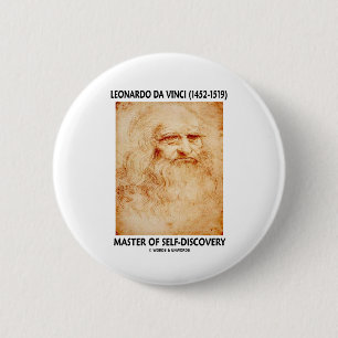 Badge Rond 5 Cm Maître de Leonardo da Vinci d'Auto-Découverte