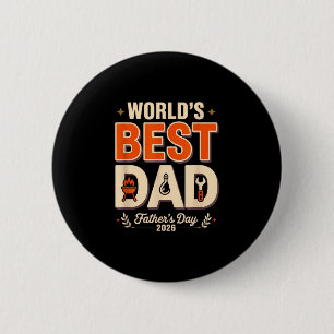 Badge Rond 5 Cm Maître du grill de papa du monde humour drôle de B
