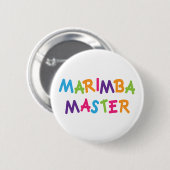 Badge Rond 5 Cm Maître mignon de Marimba (Devant & derrière)