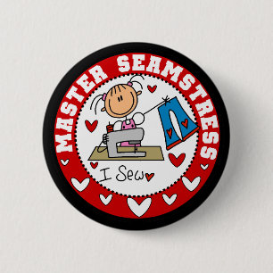 Badge Rond 5 Cm Maîtresse Couturière