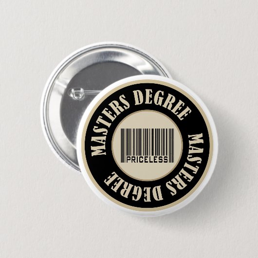 Badge Rond 5 Cm Maîtrise inestimable - customisé (Devant & derrière)