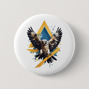 Badge Rond 5 Cm Majestic Animal Eagle 2024 Design