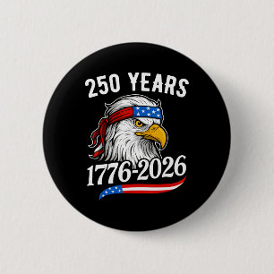 Badge Rond 5 Cm Majestic Ld Eagle Usa Stars And Stripes 250e Anniv