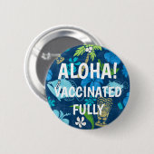 Badge Rond 5 Cm Makapuu Beach Hawaiian Batik Aloha vacciné (Devant & derrière)