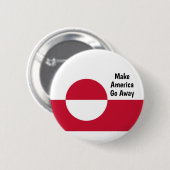 Badge Rond 5 Cm Make America Go Away - Greenland flag  (Devant & derrière)