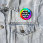 Badge Rond 5 Cm Make America Groovy Again (change the words) (En situation)