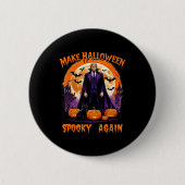 Badge Rond 5 Cm Make Halloween Spooky Again Funny Trump Halloween  (Devant)