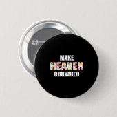 Badge Rond 5 Cm Make Heaven Crowded Floral Letter _ Christian Fait (Devant & derrière)