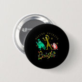 Badge Rond 5 Cm Making Srits Bright Christmas Retro Groovy Christm (Devant & derrière)