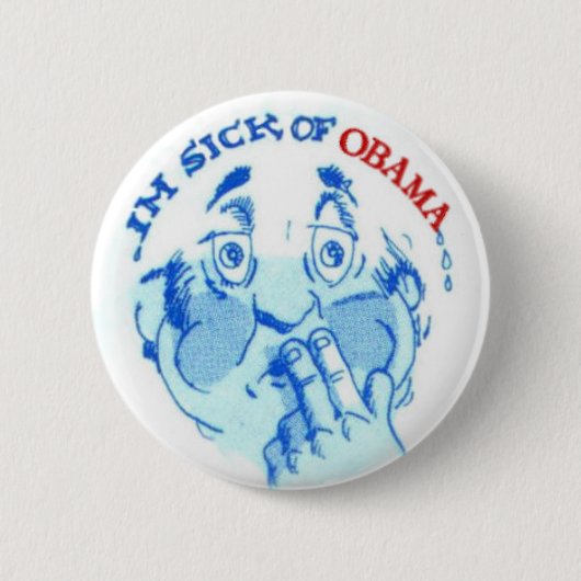 Badge Rond 5 Cm Malade d'Obama (Devant)