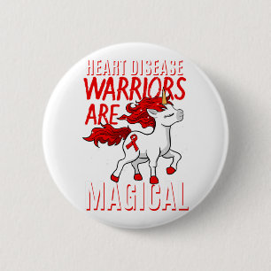 Badge Rond 5 Cm Maladie Cardiovasculaire coronaire Artère guerrièr