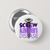 Badge Rond 5 Cm Maladie d'Alzheimer de vis (Devant & derrière)