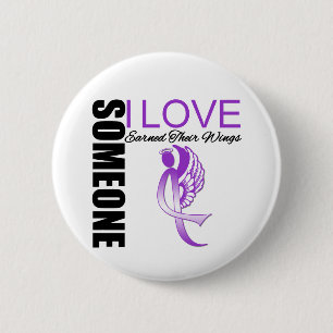 Badge Rond 5 Cm Maladie d'Alzheimer Quelqu'un que j'aime aimer Ail