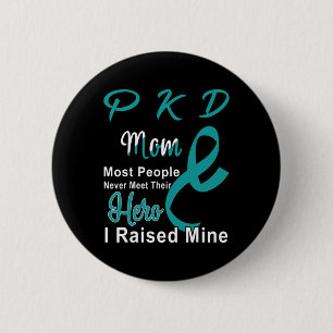 Badge Rond 5 Cm Maladie du rein Pkd Sensibilisation Maman Soutien