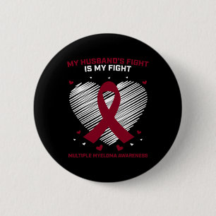 Badge Rond 5 Cm Maladie du sang de la femme mari de combat contre
