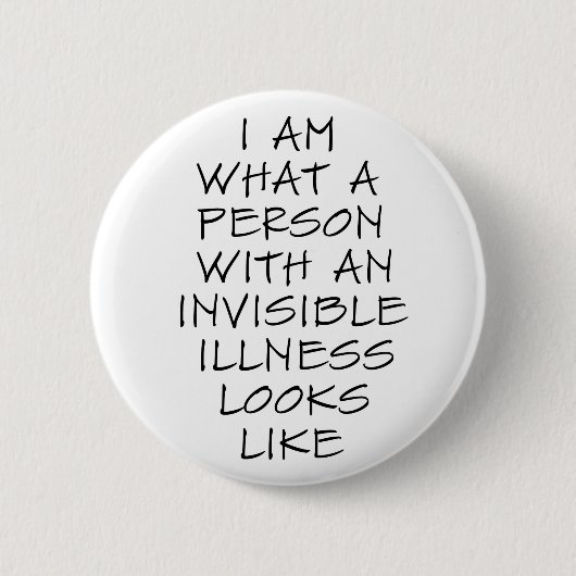 Badge Rond 5 Cm Maladie invisible (Devant)