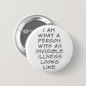 Badge Rond 5 Cm Maladie invisible (Devant & derrière)