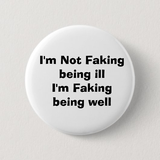 Badge Rond 5 Cm Maladie invisible condition cachée (Devant)