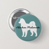 Badge Rond 5 Cm Malamute d'Alaska (Devant & derrière)