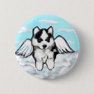 Badge Rond 5 Cm Malamute d'Alaska