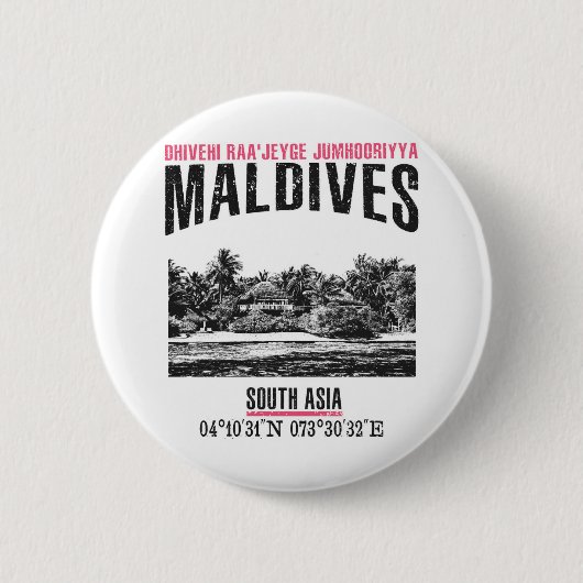 Badge Rond 5 Cm Maldives (Devant)
