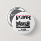 Badge Rond 5 Cm Maldives (Devant & derrière)