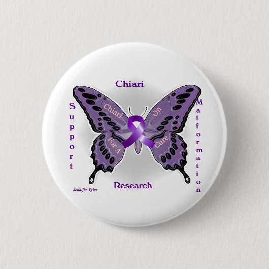Badge Rond 5 Cm Malformation de Chiari : Chiari dessus ! (Devant)