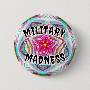 Badge Rond 5 Cm MALHEUR MILITAIRE ( vous pouvez changer les mots )