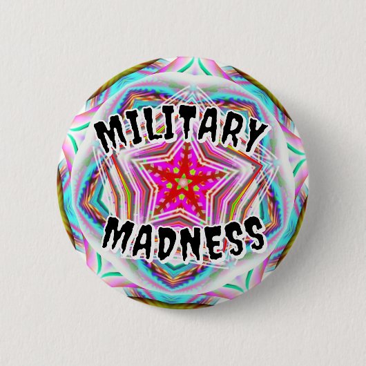 Badge Rond 5 Cm MALHEUR MILITAIRE ( vous pouvez changer les mots ) (Devant)