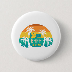 Badge Rond 5 Cm Malibu Beach Retro