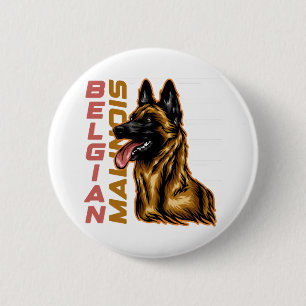 Badge Rond 5 Cm Malinois belge
