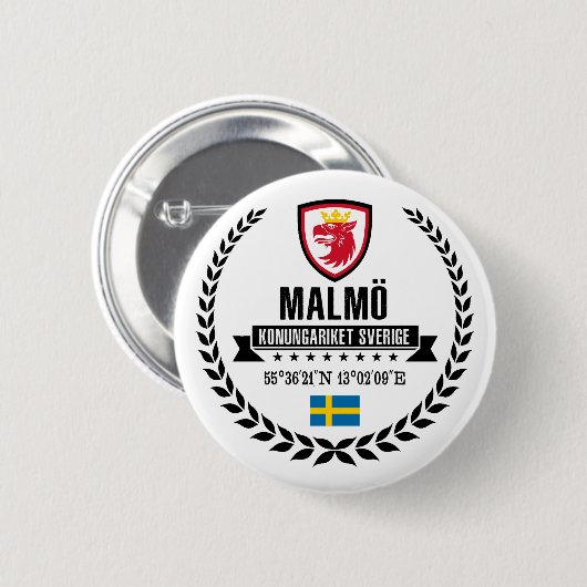 Badge Rond 5 Cm Malmö (Devant & derrière)