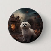 Badge Rond 5 Cm Maltais Halloween effrayant (Devant)