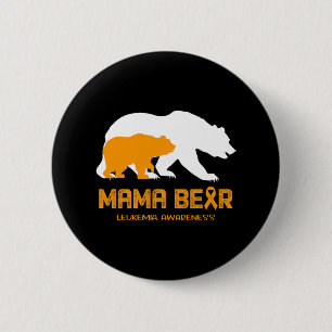 Badge Rond 5 Cm Mama Bear LEUKEMIA Sensibilisation Des Femmes Homm