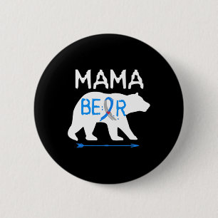 Badge Rond 5 Cm Mama Bear Type One Diabète Sensibilisation